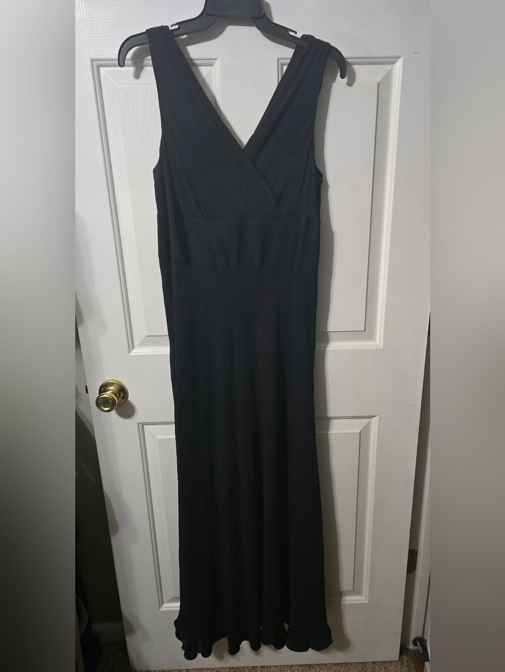 Chadwicks Black V-Neck Wrap Maxi Dress